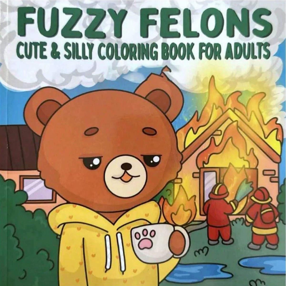 Adult Coloring Book Stress Relief - Livre de coloriage pour adultes Fuzzy