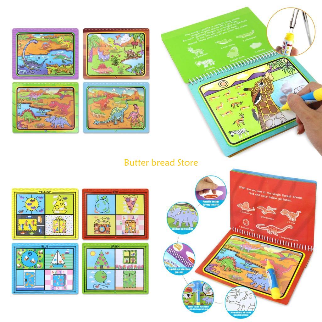 Reusable Water Magic Coloring Book - Livre dessin à l'eau magique réutilisable