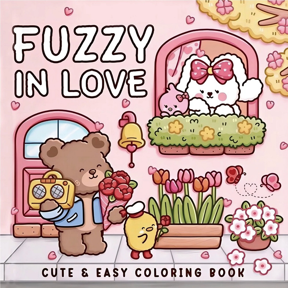 Adult Coloring Book Stress Relief - FUZZY IN LOVE Livre de coloriage