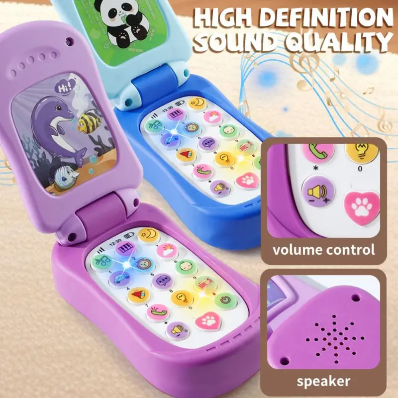 Music - Jouet de téléphone portable à couvercle