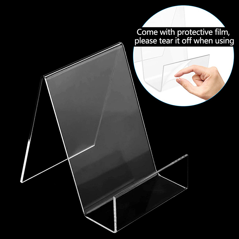 Clear Acrylic Book Stand Holder - Support de présentation en acrylique transparent,
