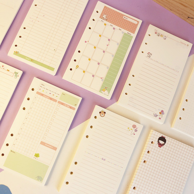 A5 Spiral Dotted Grid Notebook - Recharge de carnet à feuilles mobiles