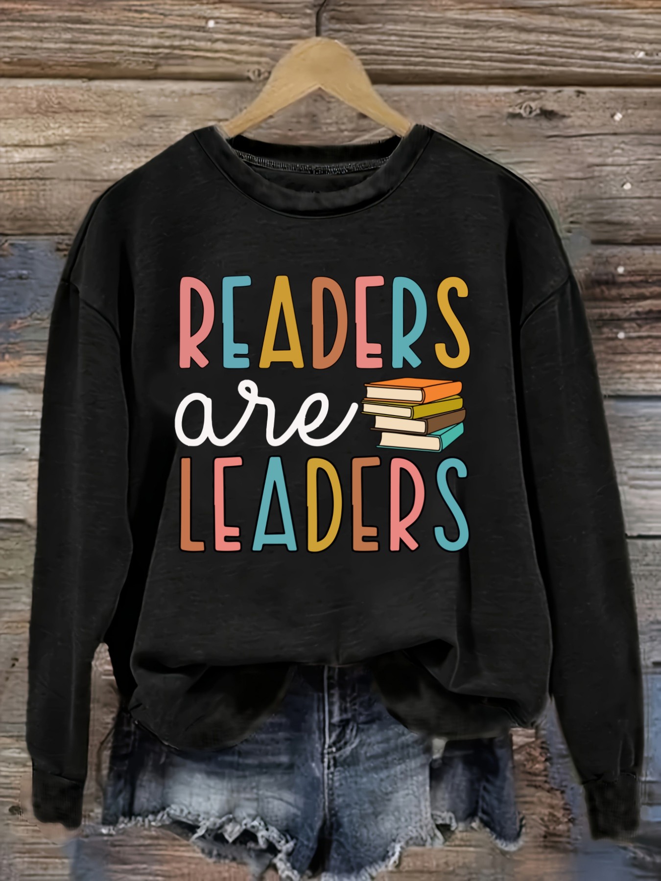 Books - T-shirt décontracté à manches longues et