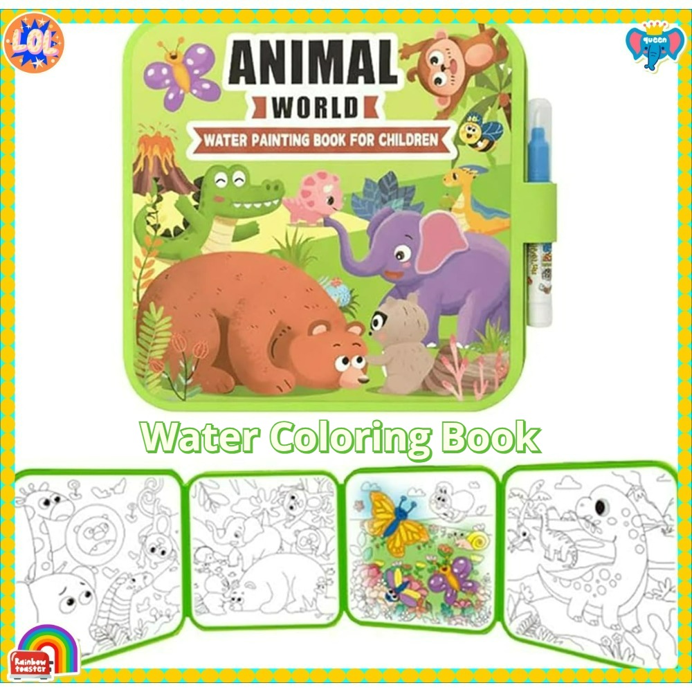 Reusable Water Magic Coloring Book - Ensemble de livres de coloriage à