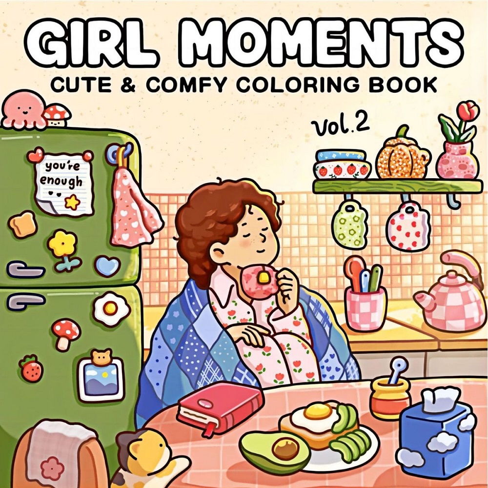 Adult Coloring Book Stress Relief - Girl Moments – livre de coloriage