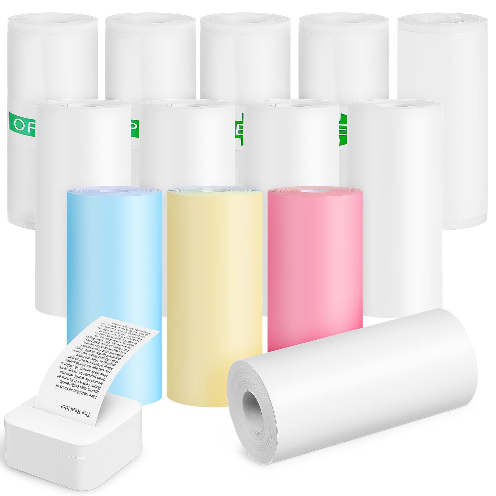 Mini Pocket Thermal Printer Paper Roll - Papier pour imprimante thermique miniature, 13