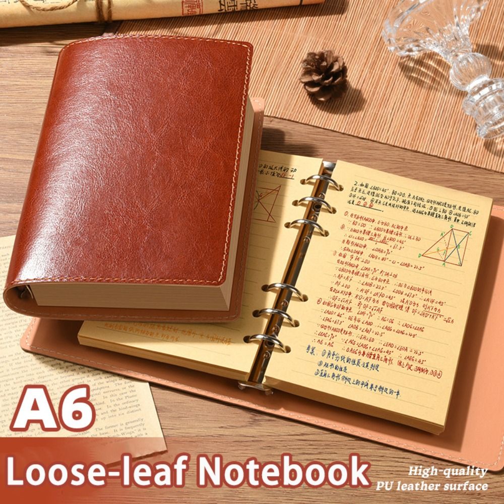 Vintage Leather Journal Notebook - Nouveau carnet A5/A6 à feuilles mobiles
