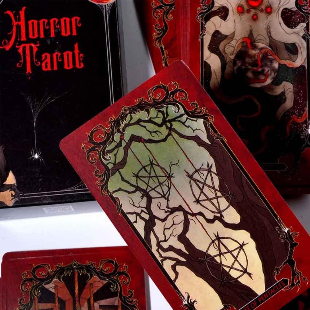 Tarot Deck With Guidebook - Jeu de cartes de tarot d'horreur,
