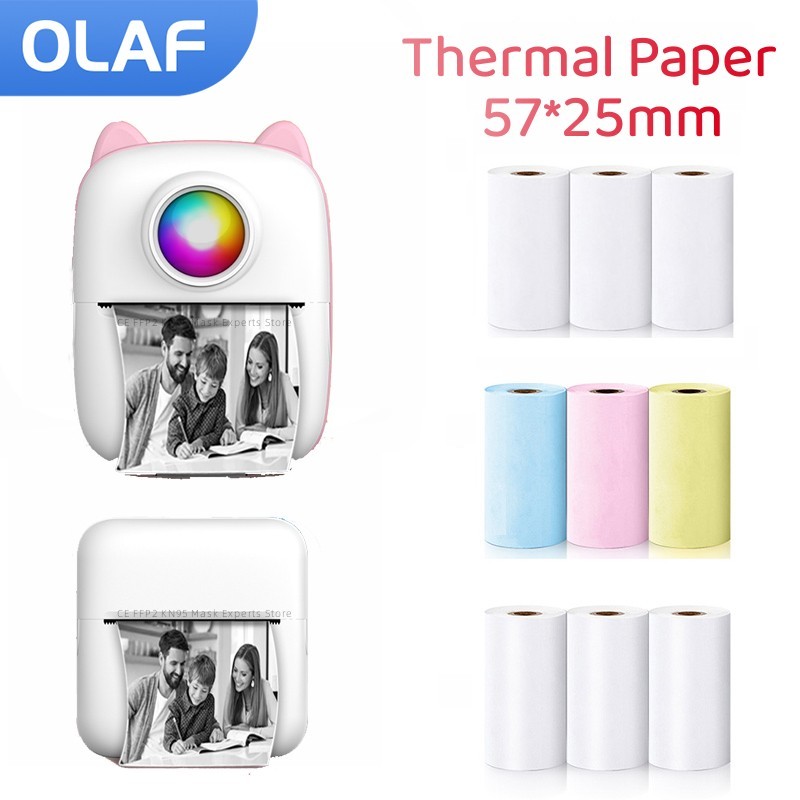 Mini Pocket Thermal Printer Paper Roll - Rouleaux de papier thermique auto-adhésif de
