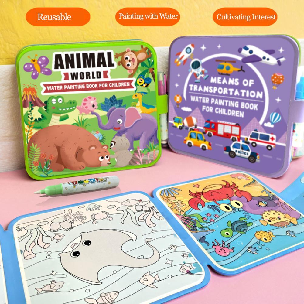 Reusable Water Magic Coloring Book - Livre de peinture à l'eau pliable