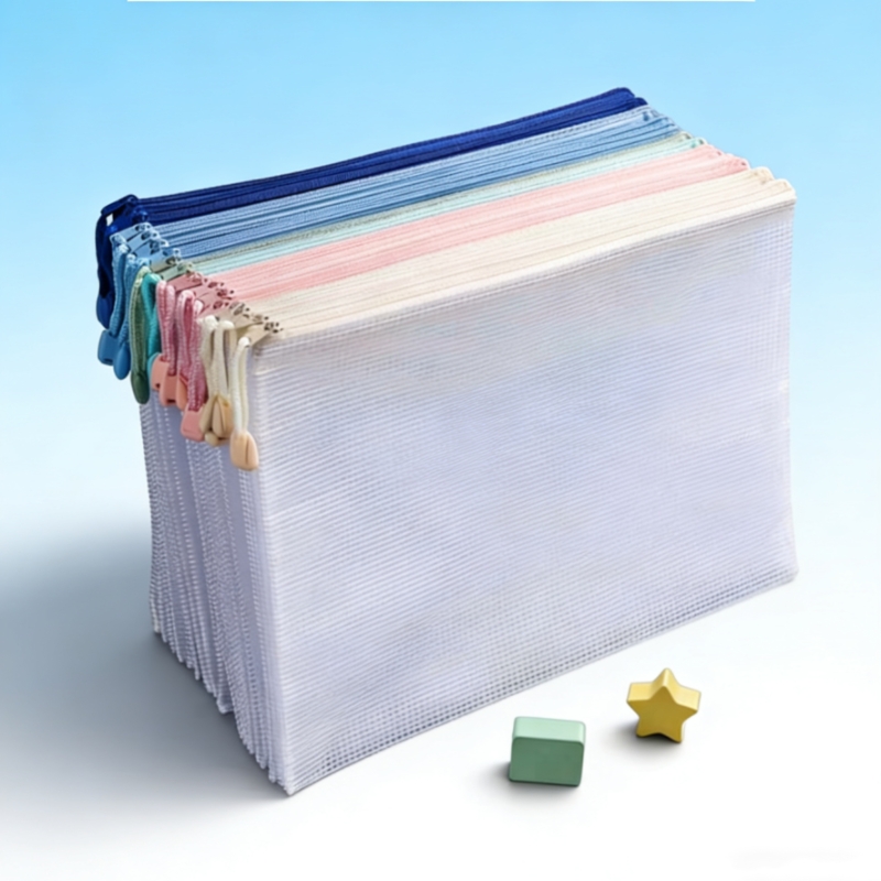 Stationery Books - Sac en maille transparente étanche A4,
