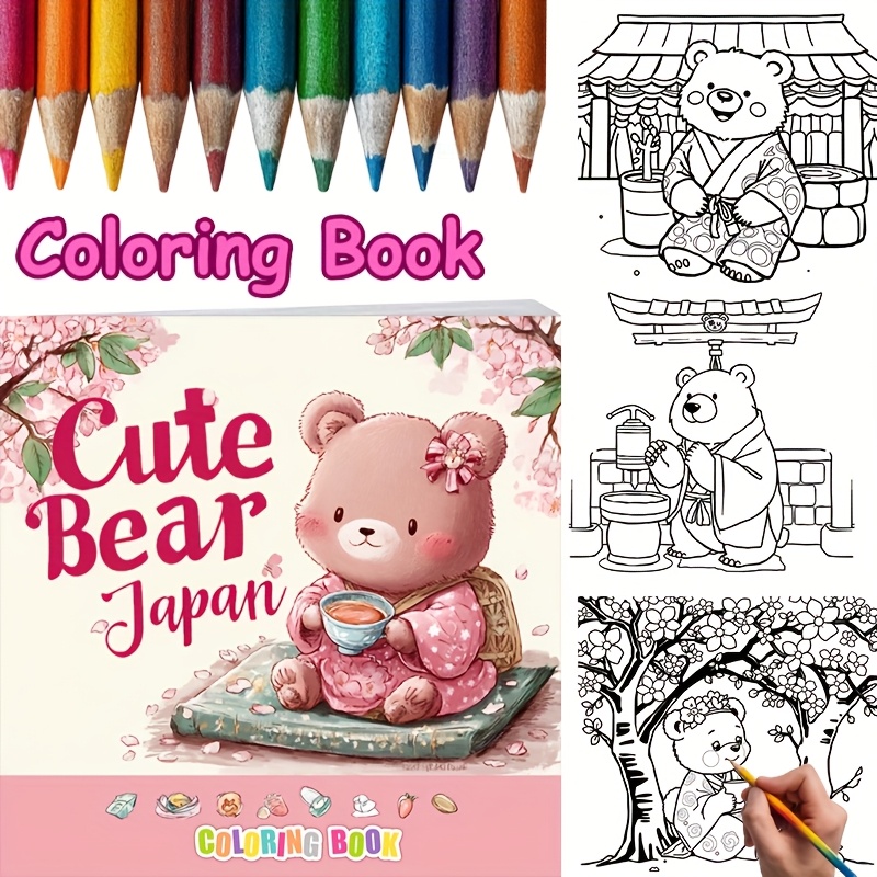 Livre de coloriage ours mignon - Adult Coloring Book Stress Relief avis et prix
