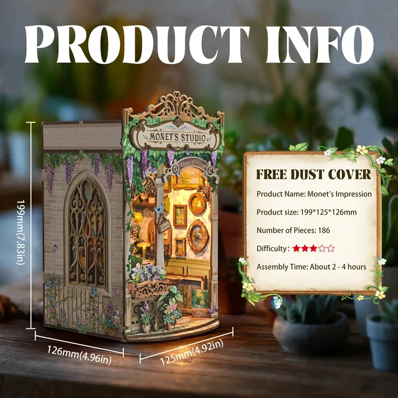 Kit de Modélisme DIY en Bois « - Diy Wooden Book Nook Kit Shelf Insert avis et prix
