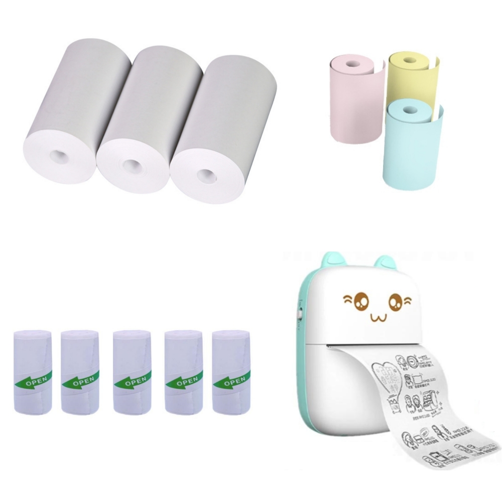 57x25MM papier thermique autoc - Mini Pocket Thermal Printer Paper Roll avis et prix
