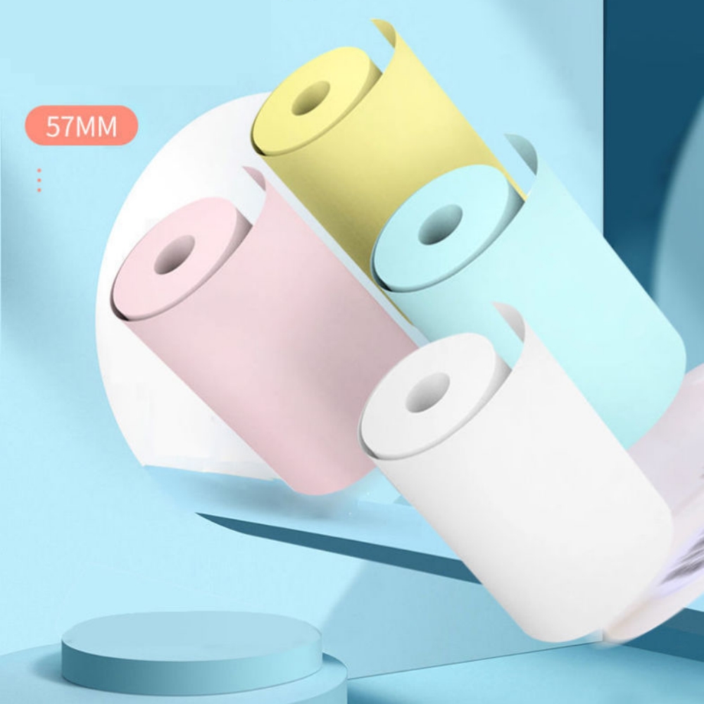 57x25MM papier thermique autoc - Mini Pocket Thermal Printer Paper Roll avis et prix