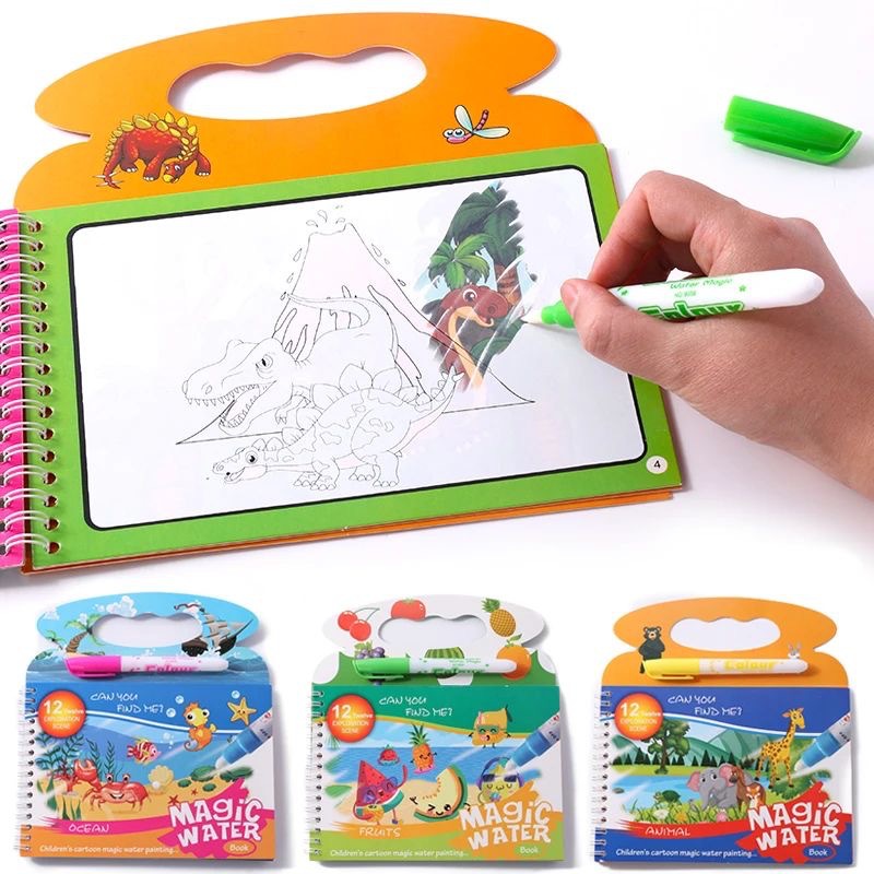 Livre de peinture à l'eau magi - Reusable Water Magic Coloring Book avis et prix