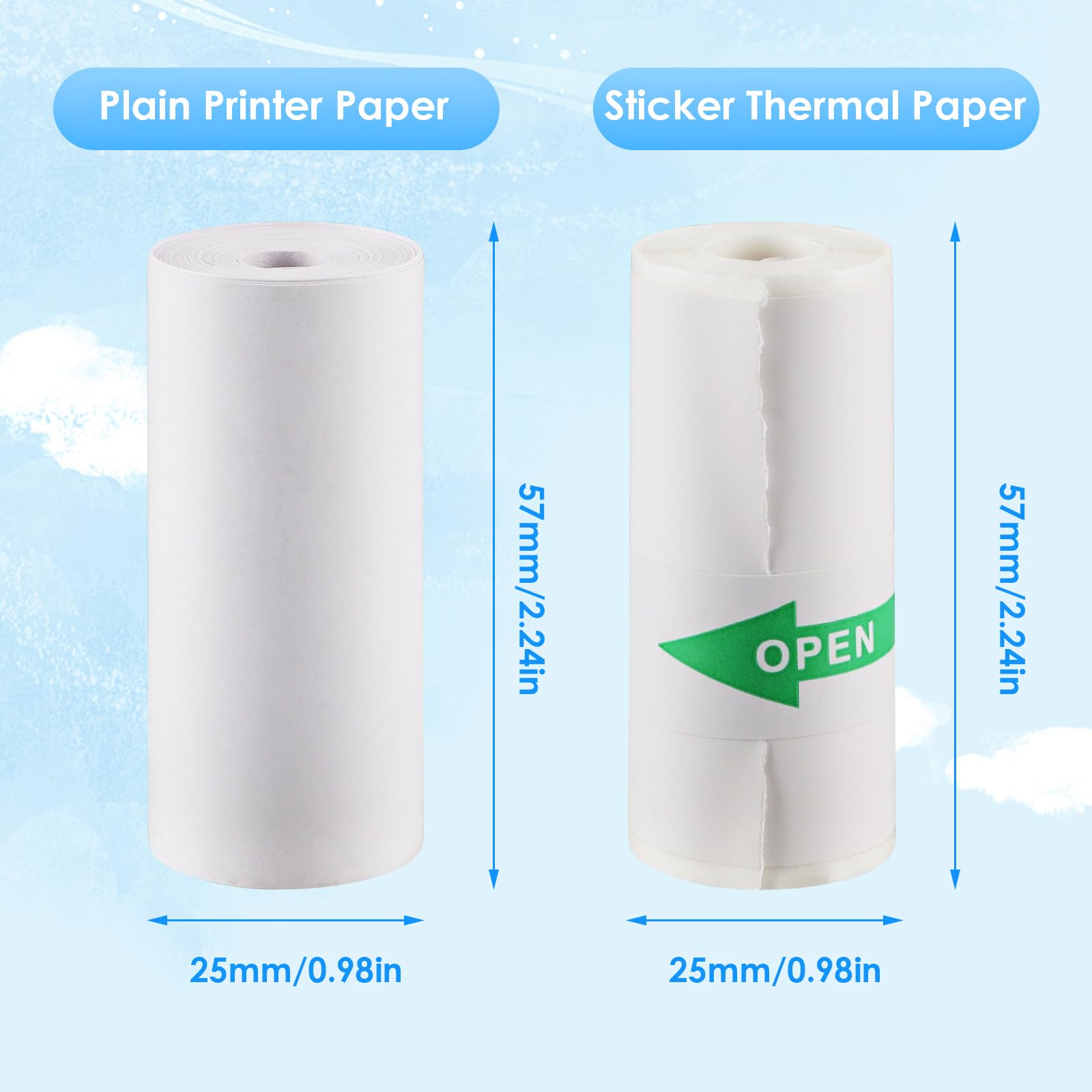10 rouleaux de papier d'impres - Mini Pocket Thermal Printer Paper Roll avis et prix