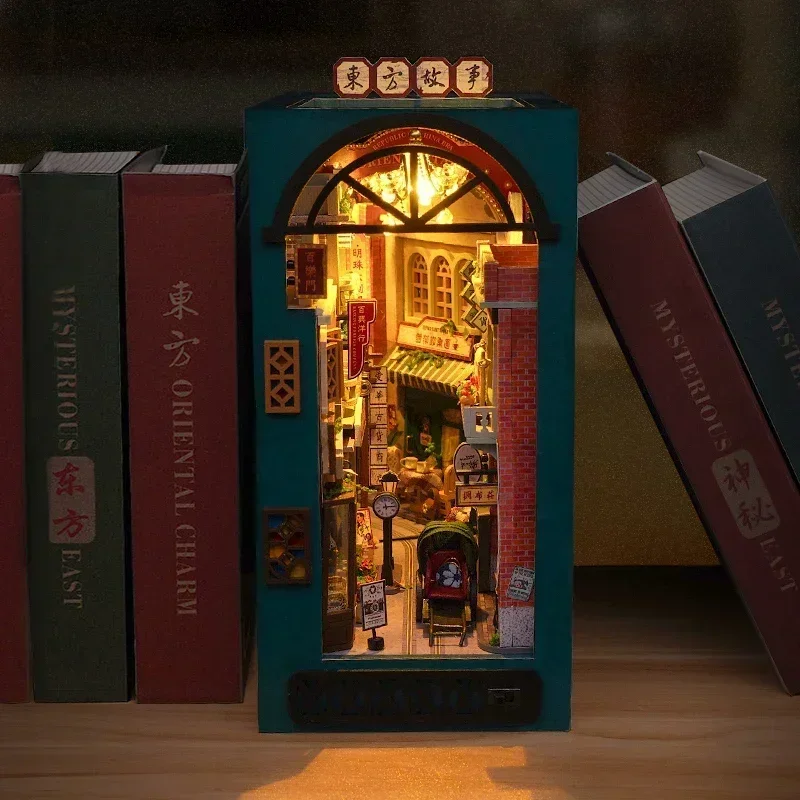 Kits de modèles miniatures DIY - Diy Wooden Book Nook Kit Shelf Insert avis et prix