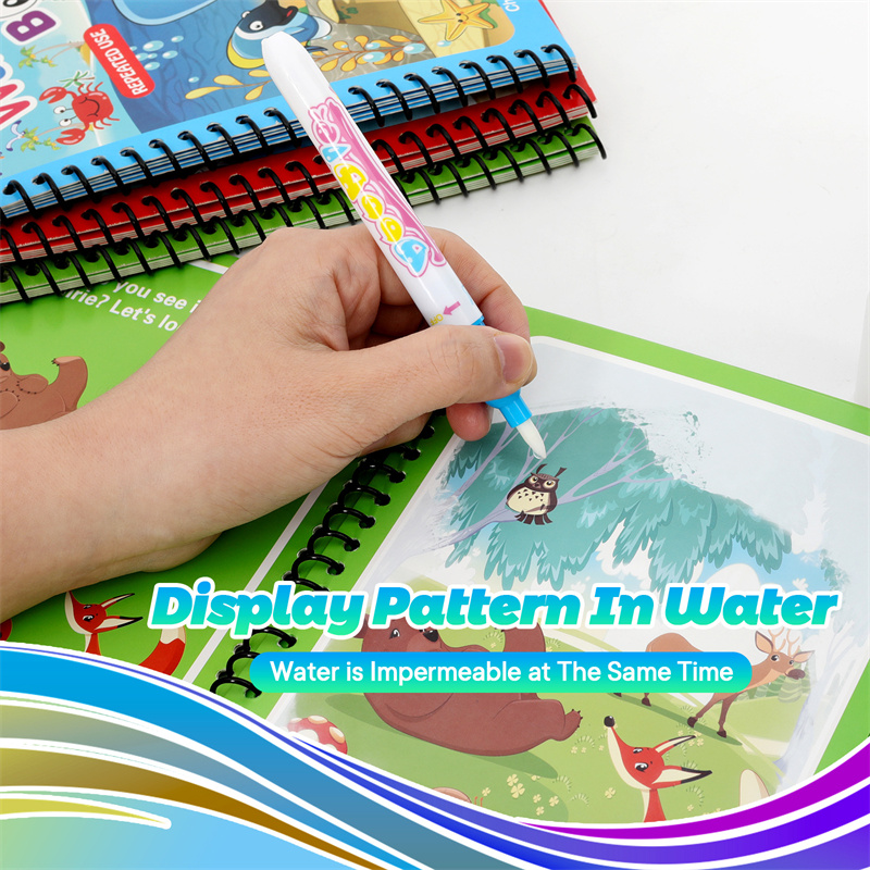 Livre de coloriage magique réu - Reusable Water Magic Coloring Book avis et prix
