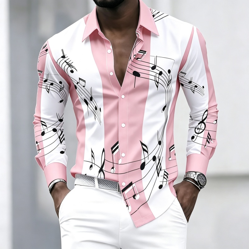 Chemise à col pour homme avec  - Music avis et prix