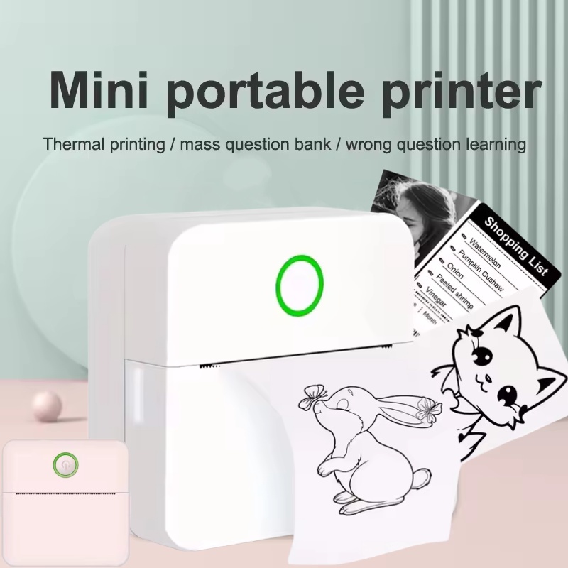 Mini imprimante portable sans  - Mini Pocket Thermal Printer Paper Roll avis et prix