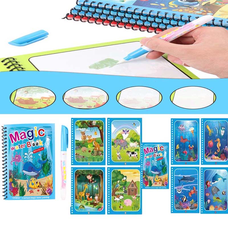 Livre de coloriage magique réu - Reusable Water Magic Coloring Book avis et prix
