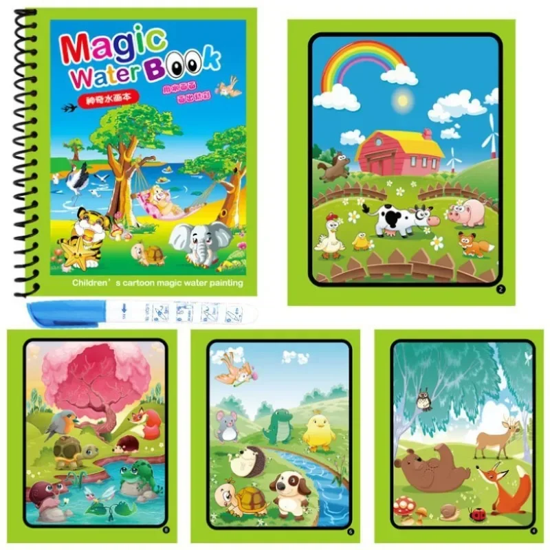 Livre de coloriage à l'eau mag - Reusable Water Magic Coloring Book avis et prix