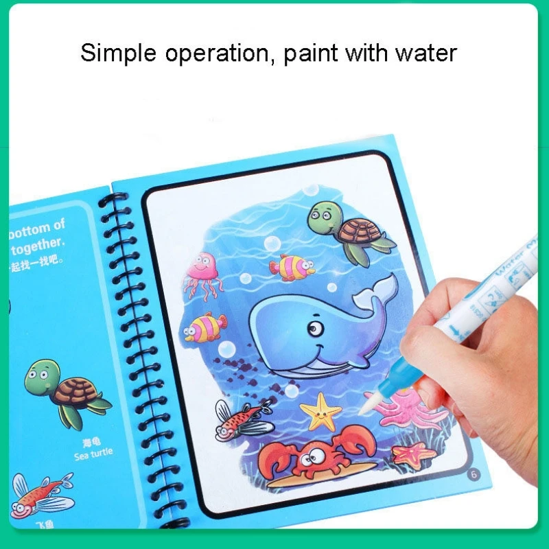 Livre de coloriage à l'eau mag - Reusable Water Magic Coloring Book avis et prix