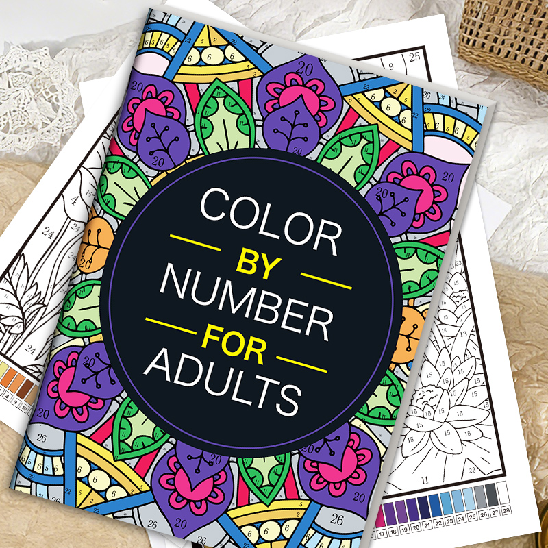 Livre de coloriage par numéros - Adult Coloring Book Stress Relief avis et prix