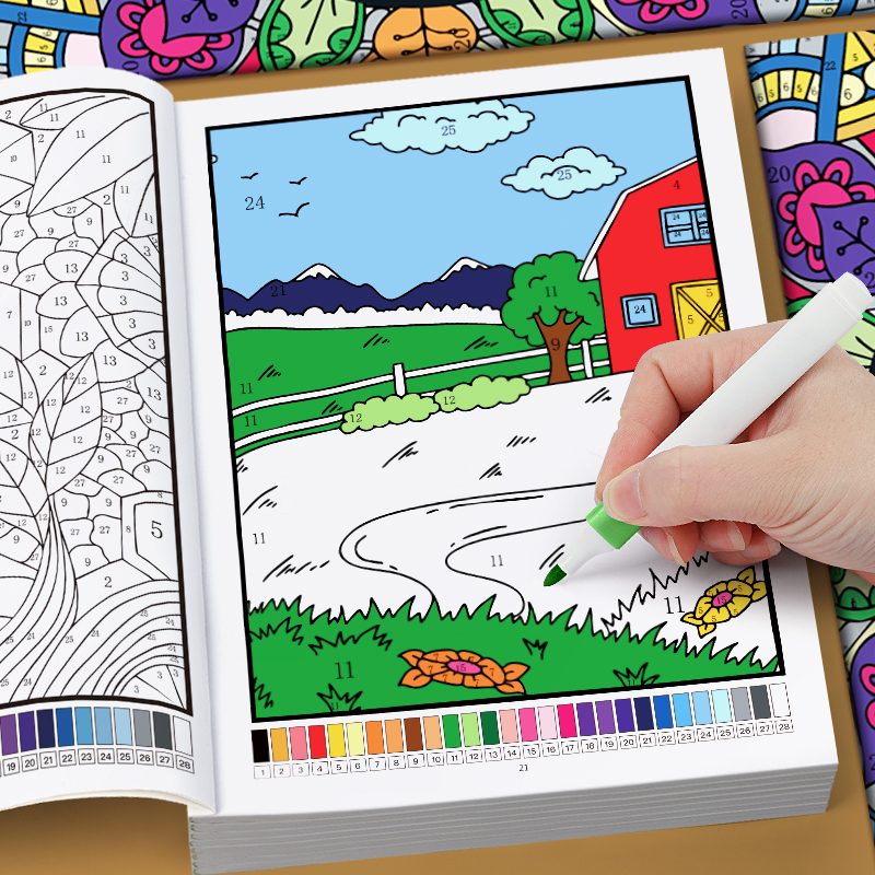 Livre de coloriage par numéros - Adult Coloring Book Stress Relief avis et prix