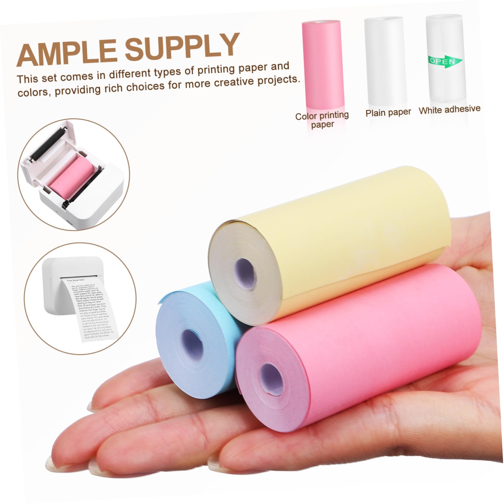 Papier pour imprimante thermiq - Mini Pocket Thermal Printer Paper Roll avis et prix