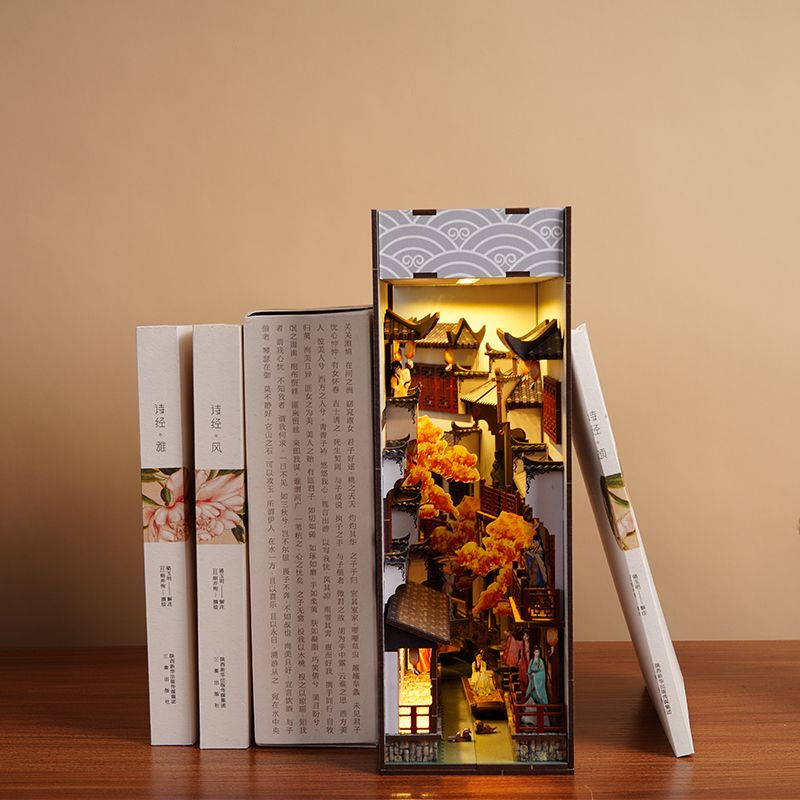 Kits de construction miniature - Diy Wooden Book Nook Kit Shelf Insert avis et prix