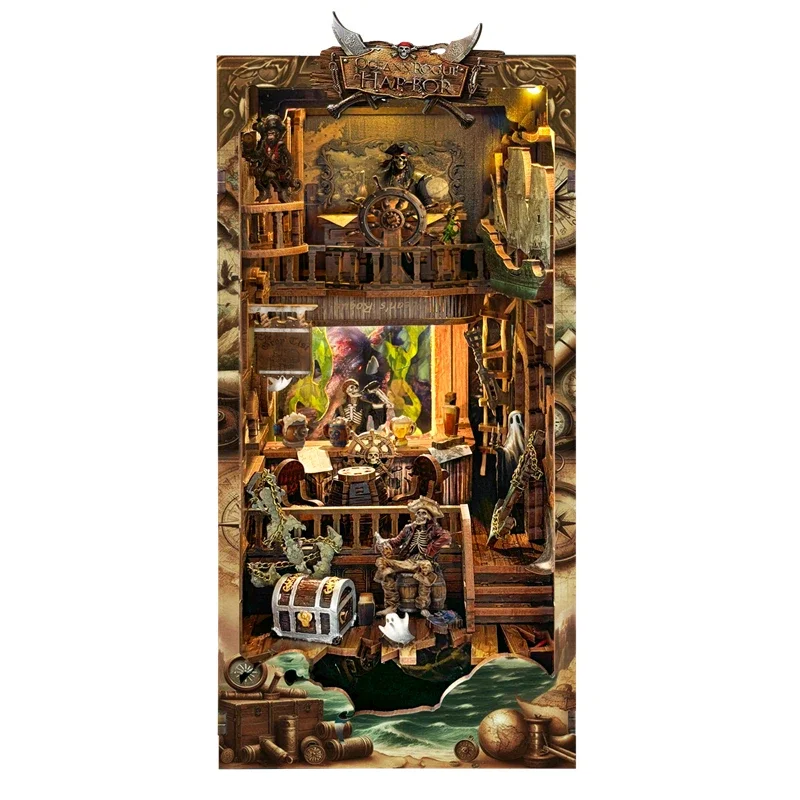 Miniature bricolage en bois no - Diy Wooden Book Nook Kit Shelf Insert avis et prix