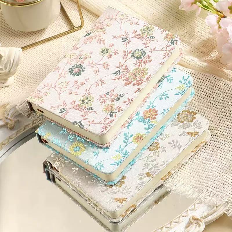 Carnet A6 en brocart floral ch - Vintage Leather Journal Notebook avis et prix