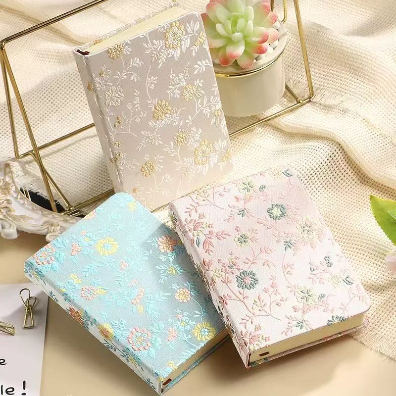 Carnet A6 en brocart floral ch - Vintage Leather Journal Notebook avis et prix