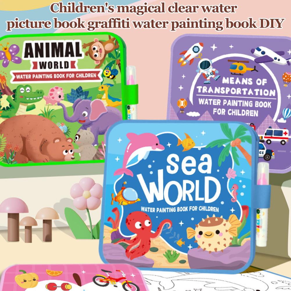 Livre de peinture à l'eau plia - Reusable Water Magic Coloring Book avis et prix