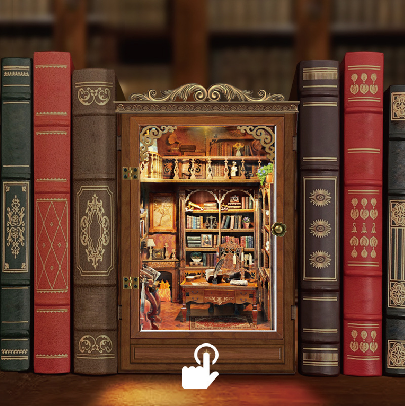 Bricolage coin livre étagère i - Diy Wooden Book Nook Kit Shelf Insert avis et prix