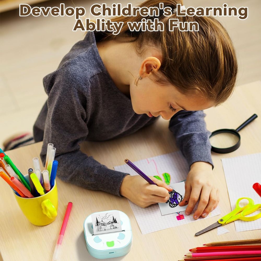 Mini imprimante d'autocollants - Mini Pocket Thermal Printer Paper Roll avis et prix