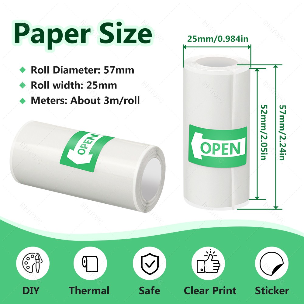 Papier Adhésif Imprimable pour - Mini Pocket Thermal Printer Paper Roll avis et prix
