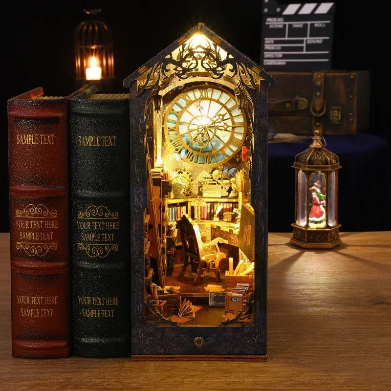 Kit de miniatures rétro en boi - Diy Wooden Book Nook Kit Shelf Insert avis et prix