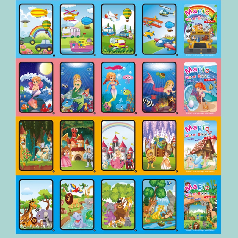 Livre de dessin à l'eau magiqu - Reusable Water Magic Coloring Book avis et prix